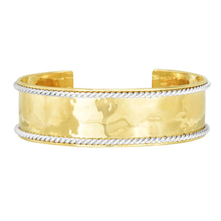 14K Gold Two-Tone Lucia Cuff Bangle