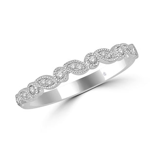 14K White Gold 1/10 Ct.Tw. Diamond Stackable Band
