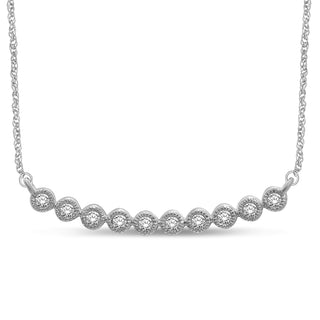 14K White Gold 1/6 Ct.Tw. Diamond Stackable Necklace