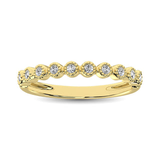 14K Yellow Gold 1/6 Ct.Tw. Diamond Stackable Band